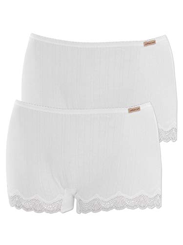 Comazo Earth 2er Sparpack Damen Hipster Low Cut, Gr.44, Weiss von Comazo