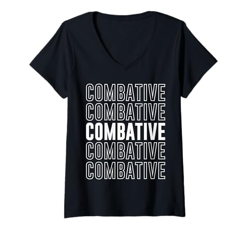 Damen Kämpferisch T-Shirt mit V-Ausschnitt von Combative Apparel