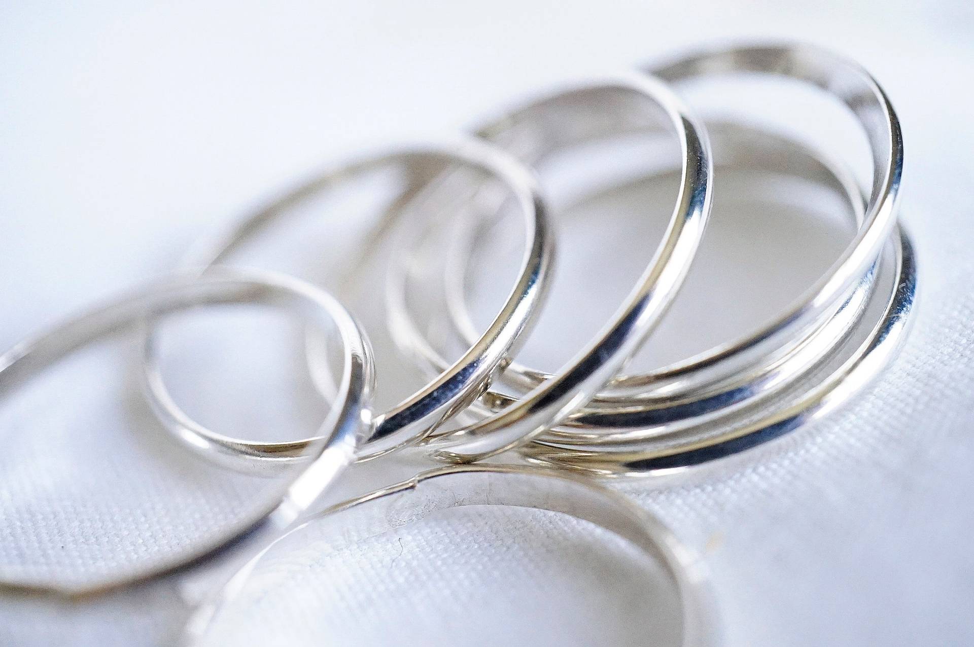 Dünne Sterling Bands Dünne Sterling Bands von CombineandCreate