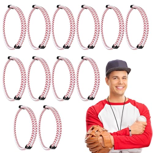 12pcs Baseball-Armbänder, verstellbare String-Baseball-Armbänder für Jungen und Mädchen, sinnvolle Teamgeschenke, Teamgeschenke für Jungen 8-12, für von Comebachome
