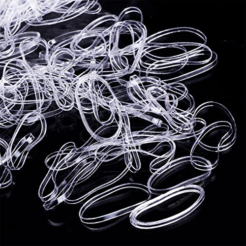 250 PCs klares Haar Elastik transparent klare Haarbänder Multifunktionale kleine Gummi -Krawatten für Mädchen, Elastik von Comebachome