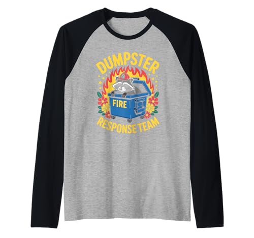 Lustiger Müllcontainer Feuer Spruch Humorvoll Waschbär Chaos Damen Herren Raglan Lustiger Müllcontainer Feuer Spruch Humorvoll Waschbär Chaos Damen Herren Raglan von Comedy Animal Firefighter Meme Trash Can Joke