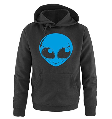 Comedy Shirts - Alien - Herren Hoodie - Schwarz/Blau Gr. M von Comedy Shirts