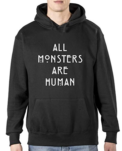 Comedy Shirts All Monsters Are Human - Herren Hoodie - Schwarz/Weiss Gr. 5XL von Comedy Shirts