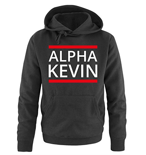 Comedy Shirts Alpha Kevin - Herren Hoodie - Schwarz/Weiss-Rot Gr. L von Comedy Shirts