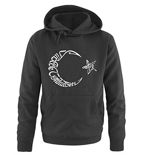 Comedy Shirts Ay Yildiz Arabic - Türkei - Herren Hoodie - Schwarz/Weiss Gr. L von Comedy Shirts