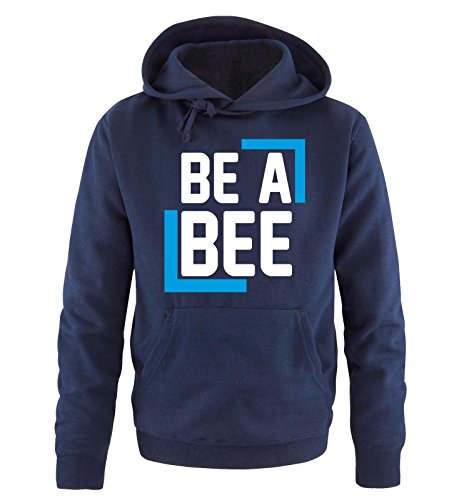 Comedy Shirts BE A BEE - Herren Hoodie - Navy/Weiss-Blau Gr. M von Comedy Shirts