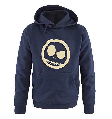 Comedy Shirts - BÖSER Smily - Comic - Herren Hoodie - Navy/Beige Gr. L von Comedy Shirts