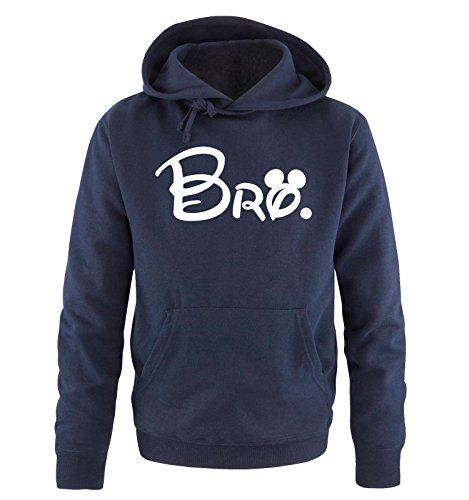 Comedy Shirts - BRO. - Mickey - Herren Hoodie - Navy / Weiss Gr. S von Comedy Shirts