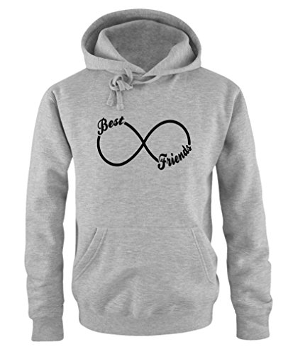 Comedy Shirts Best Friends - Herren Hoodie - Grau/Schwarz Gr. L von Comedy Shirts