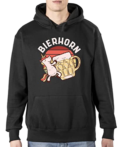 Comedy Shirts Bierhorn - Herren Hoodie - Schwarz Gr. 5XL von Comedy Shirts