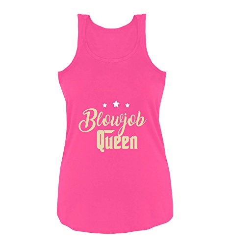 Comedy Shirts - Blowjob Queen - Damen Tank Top - Pink/Beige-Weiss Gr. XL von Comedy Shirts