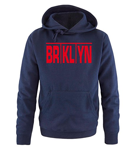 Comedy Shirts Brooklyn - Herren Hoodie - Navy/Rot Gr. L von Comedy Shirts