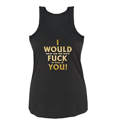 Comedy Shirts - Burnout ist für Afänger. Ich Habe bereits Fuck Off! - Damen Tank Top - Schwarz/Gold Gr. S von Comedy Shirts