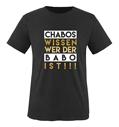 Comedy Shirts - Chabos wissen wer der BABO ist! - Herren T-Shirt - Schwarz/Gold-Weiss Gr. 4XL von Comedy Shirts