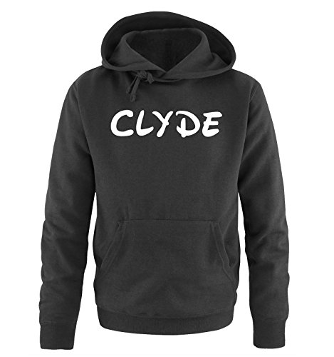 Comedy Shirts - Clyde - Comic - Herren Hoodie - Schwarz / Weiss Gr. XL von Comedy Shirts