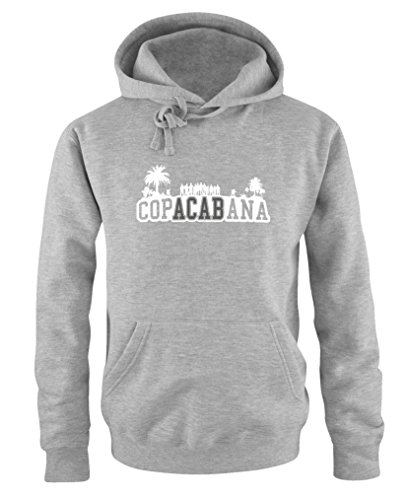Comedy Shirts Copacabana Palmen - Herren Hoodie - Grau/Weiss-Grau Gr. L von Comedy Shirts