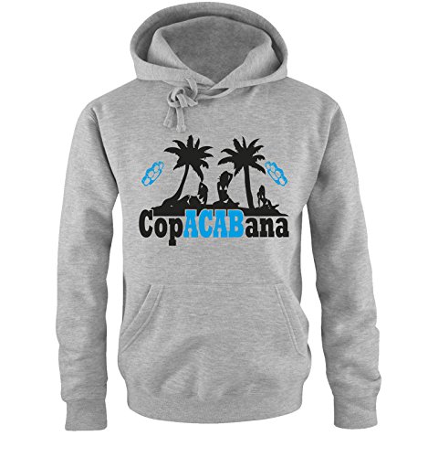 Comedy Shirts Copacabana - Zweifarbig - Herren Hoodie in Grau/Schwarz-Blau Gr. XL von Comedy Shirts