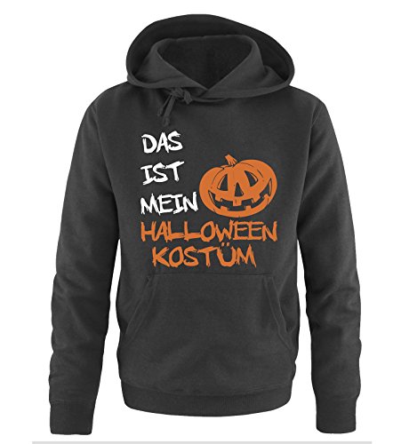 Comedy Shirts DAS IST Mein Halloween KOSTÜM KÜRBIS - Herren Hoodie Schwarz/Weiss-Orange Gr. XL von Comedy Shirts