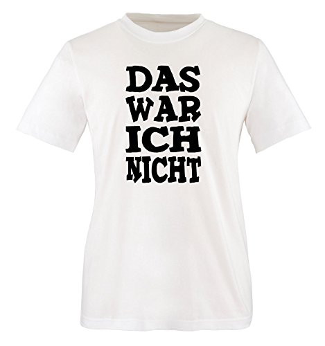 Comedy Shirts - DAS WAR ICH NICHT - Herren T-Shirt - Weiss/Schwarz Gr. XL von Comedy Shirts