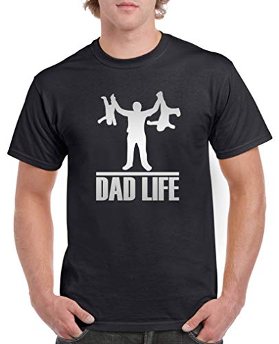 Comedy Shirts - Dad Life - Herren T-Shirt - Schwarz/Silber Gr. 4XL von Comedy Shirts