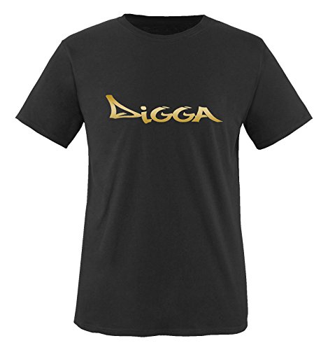 Comedy Shirts - Digga Graffiti - Jungen T-Shirt - Schwarz/Gold Gr. 152-164 von Comedy Shirts