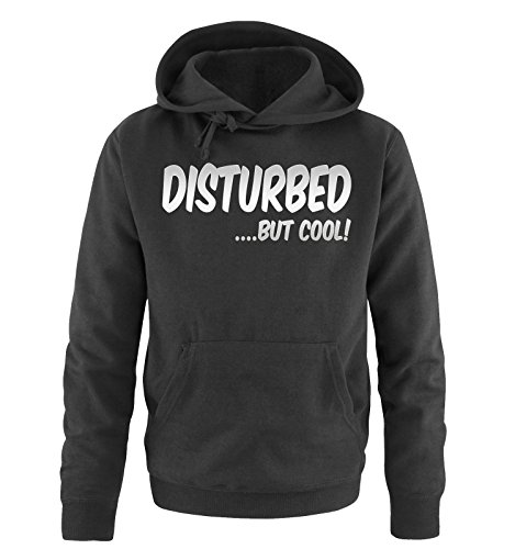 Comedy Shirts - Disturbed BUT COOL! - Herren Hoodie - Schwarz/Silber Gr. XXL von Comedy Shirts