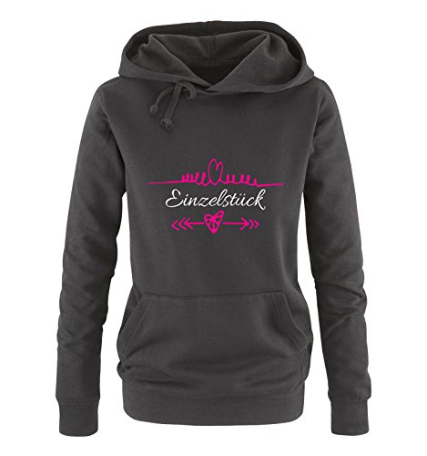 Comedy Shirts Einzelstück - Herz Pfeile - Damen Hoodie - Schwarz/Weiss-Pink Gr. XXL von Comedy Shirts