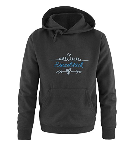 Comedy Shirts Einzelstück - Herz Pfeile - Herren Hoodie - Schwarz/Blau-Eisblau Gr. 3XL von Comedy Shirts