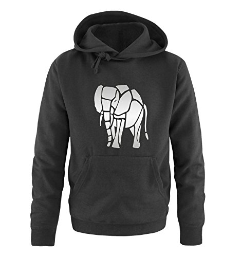 Comedy Shirts Elefant - Herren Hoodie - Schwarz/Silber Gr. 4XL von Comedy Shirts