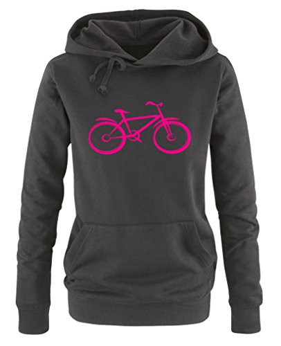 Comedy Shirts Fahrrad - Damen Hoodie - Schwarz/Pink Gr. XXL von Comedy Shirts