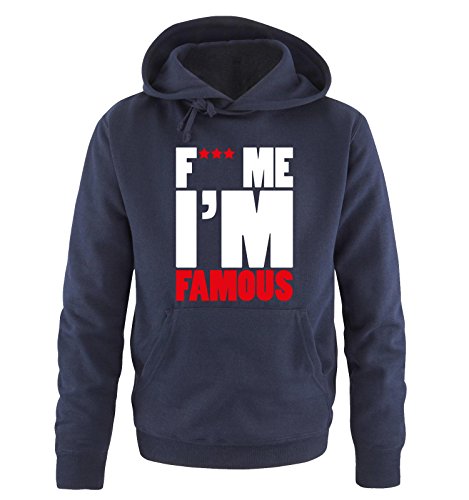 Comedy Shirts Fuck ME I'm Famous - Herren Hoodie - Navy/Weiss-Rot Gr. L von Comedy Shirts