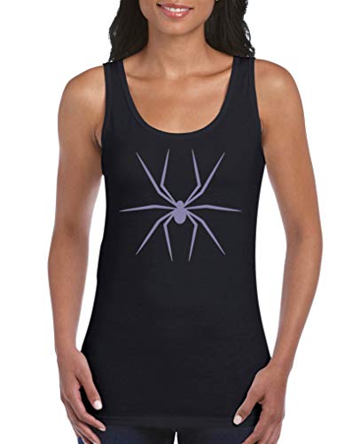 Comedy Shirts - Halloween Spinne - Damen Tank Top - Schwarz/Violett Gr. M von Comedy Shirts