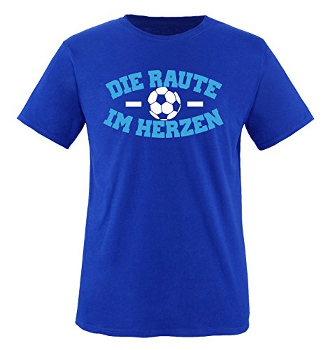 Comedy Shirts - Hamburg - DIE Raute - IM Herzen - Kinder T-Shirt - Royalblau/Weiss-Blau Gr. 122-128 von Comedy Shirts