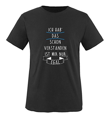 Comedy Shirts - Ich hab das Schon verstanden, ist Mir nur egal. - Herren T-Shirt - Schwarz/Weiss-Blau Gr. 5XL von Comedy Shirts