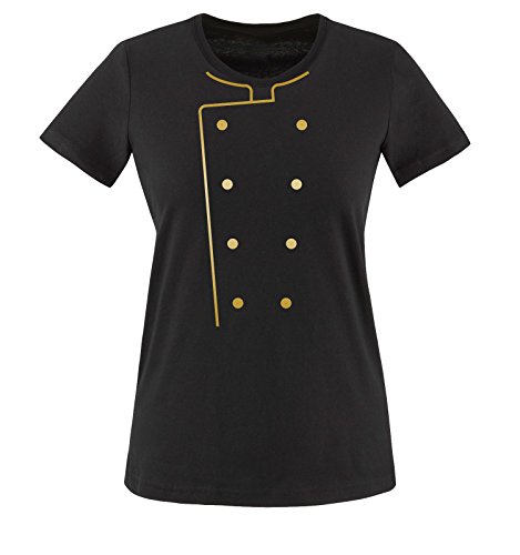 Comedy Shirts - KOCH KOSTÜM - Damen T-Shirt - Schwarz/Gold Gr. M von Comedy Shirts