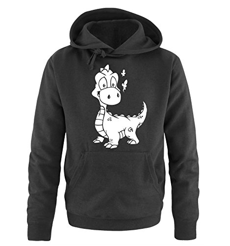 Comedy Shirts Kleiner Dino - Herren Hoodie - Schwarz/Weiss Gr. XL von Comedy Shirts