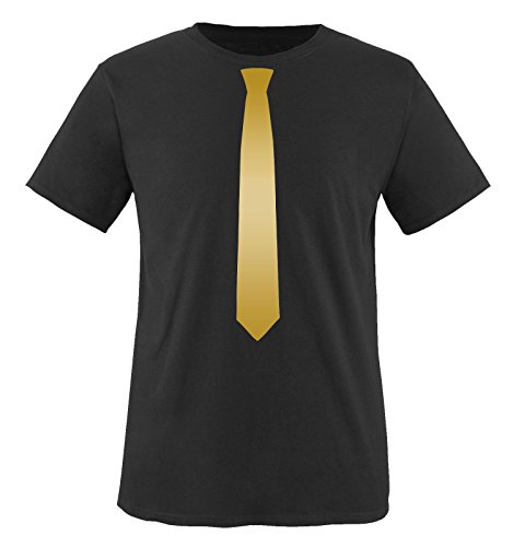 Comedy Shirts - Krawatte - Herren T-Shirt - Schwarz/Gold Gr. 3XL von Comedy Shirts