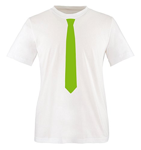 Comedy Shirts - Krawatte - Kinder T-Shirt - Weiss/Grün Gr. 152-164 von Comedy Shirts