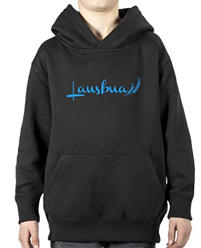 Comedy Shirts - Lausbua - Jungen Hoodie - Schwarz/Blau Gr. 110/116 von Comedy Shirts