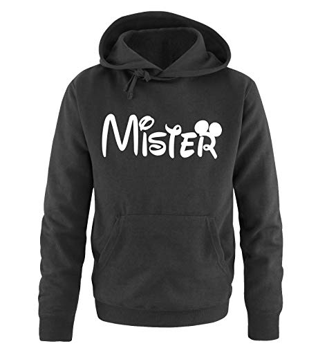 Comedy Shirts - Mister - Mickey - Herren Hoodie - Schwarz / Weiss Gr. L von Comedy Shirts