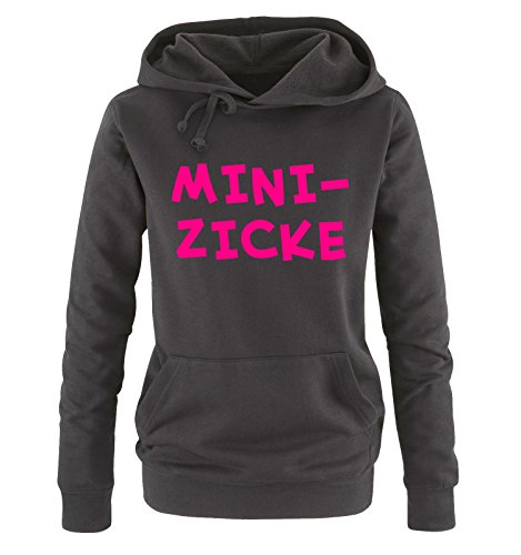 Comedy Shirts Mini-ZICKE - Damen Hoodie - Schwarz/Pink Gr. S von Comedy Shirts