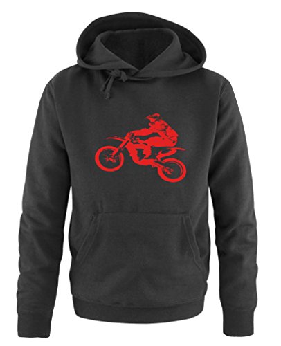 Comedy Shirts - Motorcross Motorrad - Herren Hoodie - Schwarz/Rot Gr. XXL von Comedy Shirts