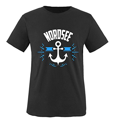 Comedy Shirts - NORDSEE - Anker - Herren T-Shirt - Schwarz/Weiss-Blau Gr. 5XL von Comedy Shirts