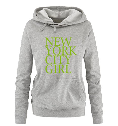 Comedy Shirts New York City Girl - Damen Hoodie - Grau/Schwarz Gr. L von Comedy Shirts