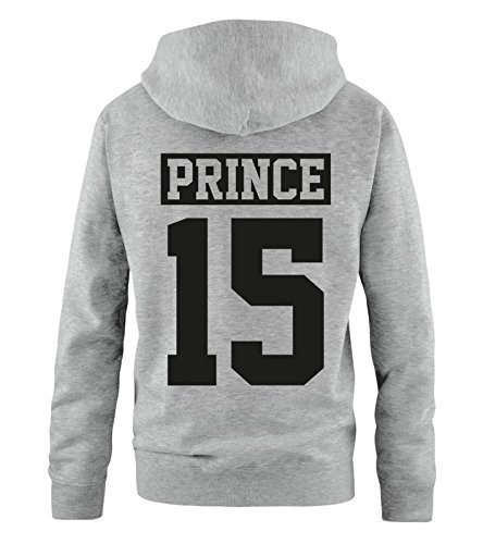 Comedy Shirts - Prince 15 - Herren Hoodie - Grau/Schwarz Gr. L von Comedy Shirts