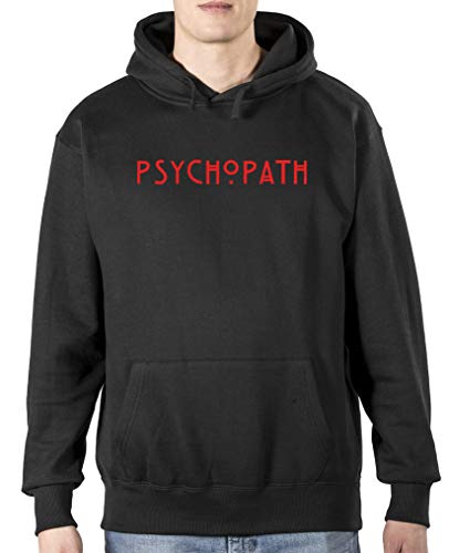 Comedy Shirts Psychopath - Herren Hoodie - Schwarz/Rot Gr. XXL von Comedy Shirts