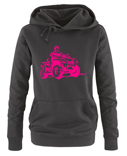 Comedy Shirts - Quad ATV - Damen Hoodie - Schwarz/Pink Gr. XL Comedy Shirts - Quad ATV - Damen Hoodie - Schwarz/Pink Gr. XL von Comedy Shirts