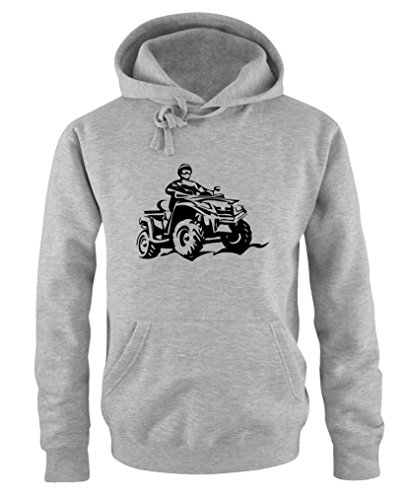 Comedy Shirts - Quad ATV - Herren Hoodie - Grau/Schwarz Gr. XXL von Comedy Shirts