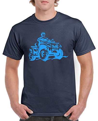 Comedy Shirts - Quad ATV - Herren T-Shirt - Navy/Blau Gr. L von Comedy Shirts